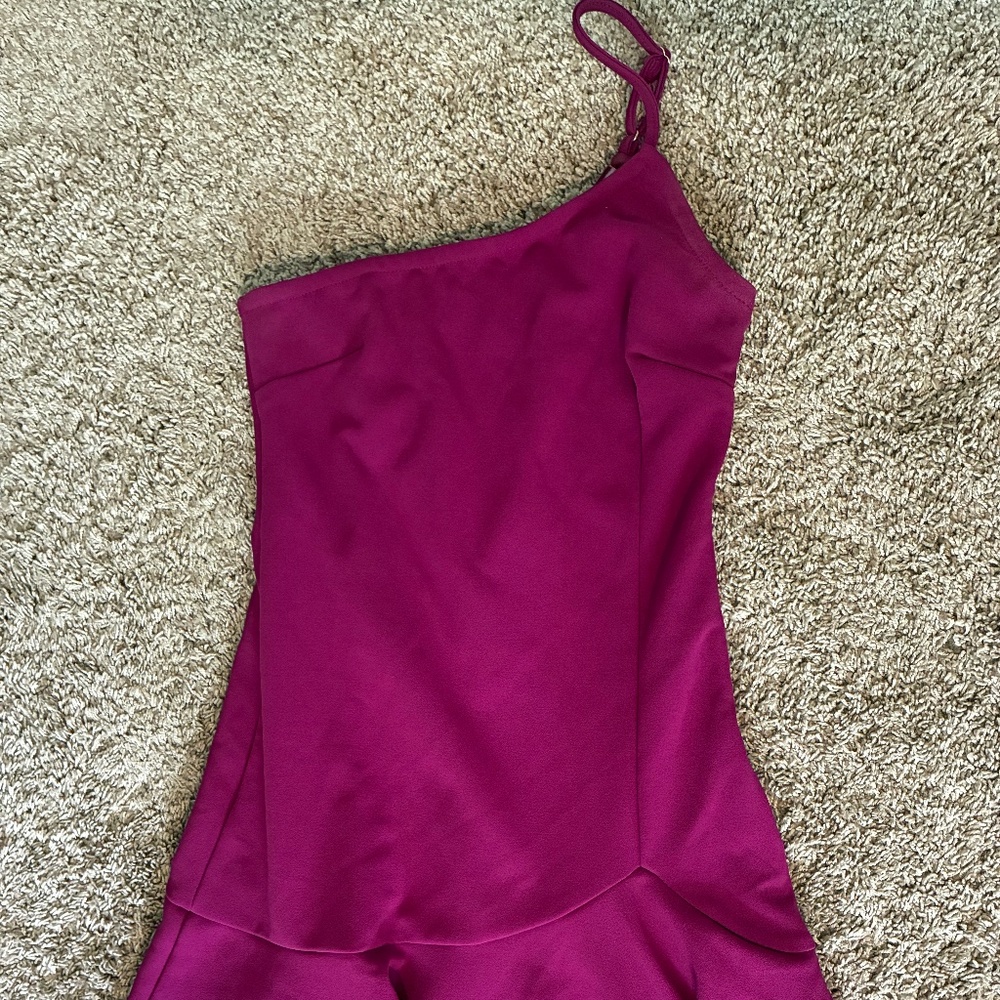 Lulus Fuchsia One Shoulder Mini Dress Size XS
